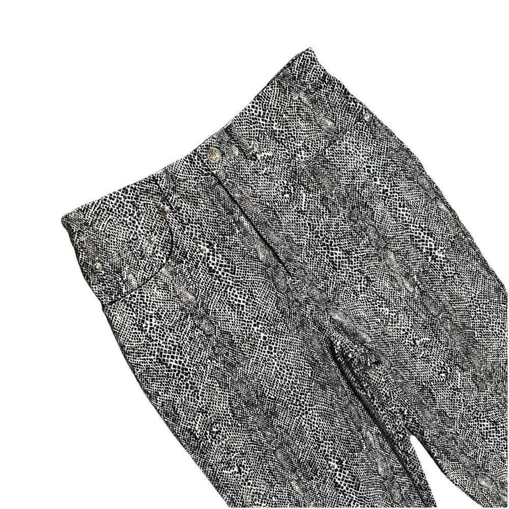 Paolo Santini Studio Snakeskin Print Suit Blazer Pants Womens Size 6 Stretch - Picture 4 of 15